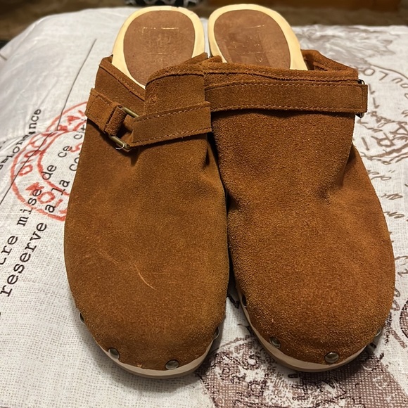 Gap suede studded wooden heel clogs size 10 - Picture 8 of 8